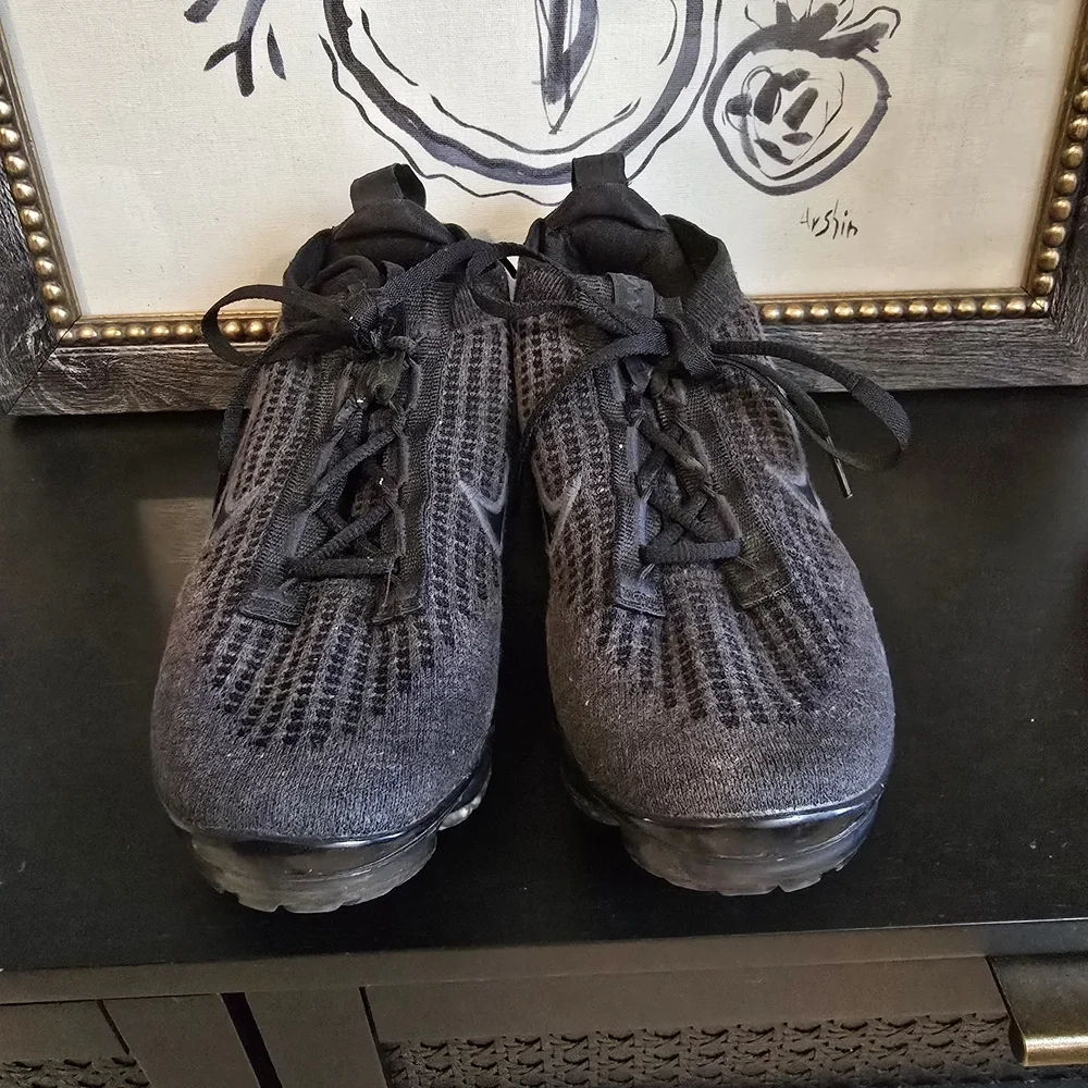 Nike Big Kids 5y Air Vapormax 2021 Flyknit Black Gray Sneakers